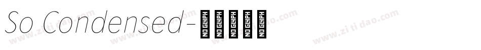 So Condensed字体转换